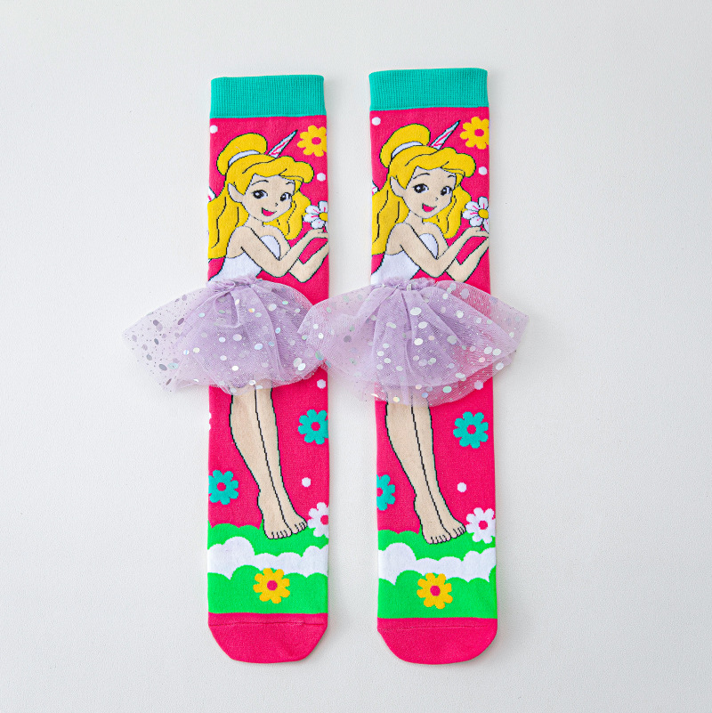 Baby Sock Oximeter - Chaussettes hautes antidérapantes pour petites filles,