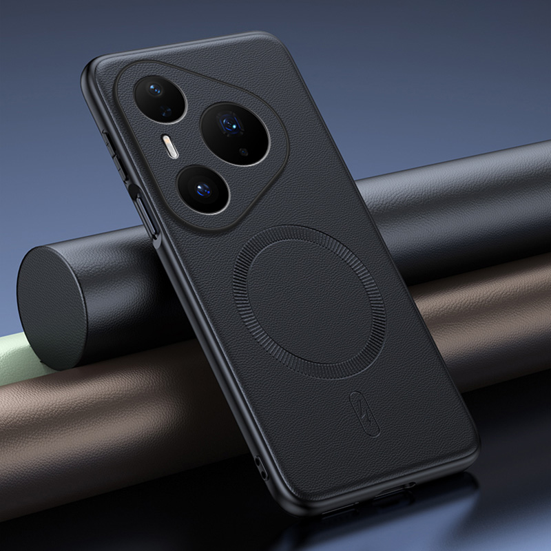 Huawei Pura 70 - Étui en cuir souple pour Magsafe
